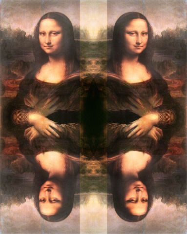 Les 4 portraits de Mona Lisa selon mon procede TMD